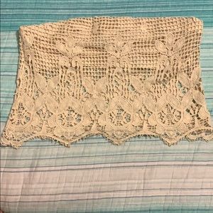 Express Strapless crop top